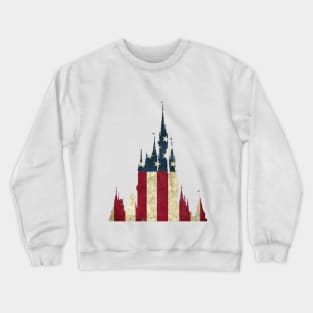 American Flag Magic Castle Silhouette Crewneck Sweatshirt